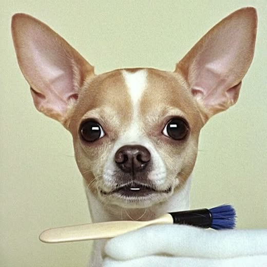 A small dog with a clean face and ears after a tidy-up